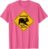 Australia Retro Koala Co. Koala Bear Warning Sign - Drop Bears Funny Koalas Australia T-Shirt - Pink Heather