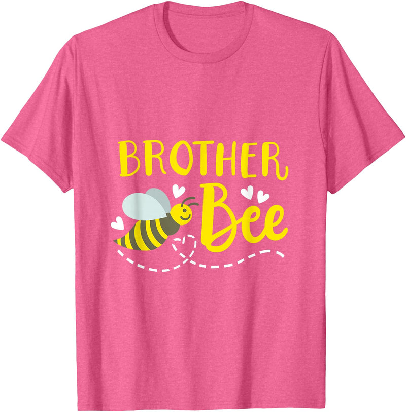 Happy Bee Day Birthday Party Matching Family Gifts Brother Bee Cute Beekeeping Birthday Party Matching Family T-Shirt - Pink