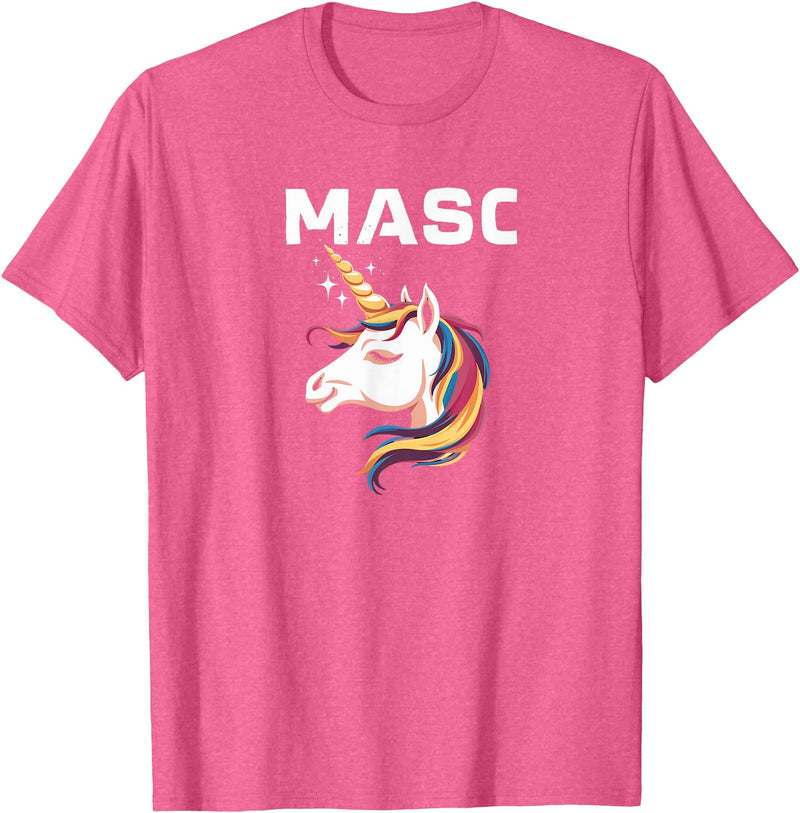 Mens Bear Gay Masc Man LGBTQ Bear Cub Masculine Mens Gay Unicorn Gay Masc Man Bear Cub Masculine Gay Pride T-Shirt - Pink Heather