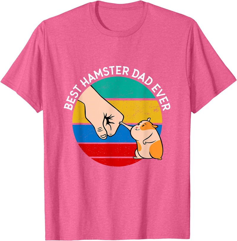 Best Hamster Dad Ever T-Shirt - Pink Heather
