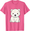 Polar Bears Shirts Cute Kawaii Polar Bears Lovers Gifts, White Bears T-Shirt - Pink Heather