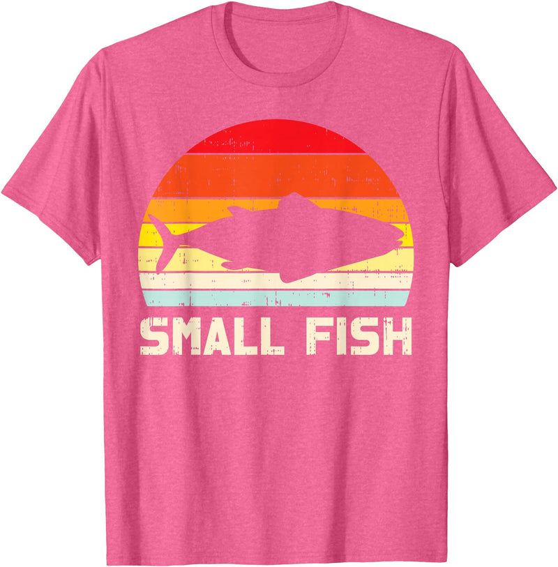 BoredKoalas Fish Fishing Shirts Fisherman Gifts Small Fish Retro Bass Fishing Family Matching Son Boys Gift T-Shirt - Pink Heather