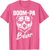 Boom-Pa Bear Funny Gifts Apparel Boom-Pa Bear Wearing Cool Sunglasses Fathers Day Gift T-Shirt - Pink Heather