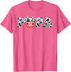 ETHRLO cow im one birthday decorations Shirts Papa Cow Print Cowboy Animal Pattern Farmer Cow Father Papa T-Shirt - Pink
