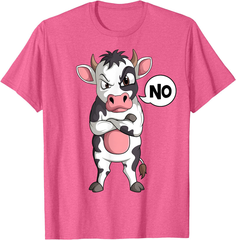 Funny Cow Lover & Owner Gift Ideas Cow Farmer Kids Boys Girls Womens T-Shirt - Pink Heather