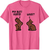 Chocolate Easter Bunnies Funny Rabbit Bunny Candy Men Women T-Shirt in Pink Heather