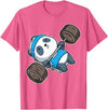 BCC Funny Panda Shirts & Panda Bear Gifts Panda Bear Gym Workout Training Bench Press Weight Lifting T-Shirt - Pink Heather