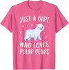 Funny Polar Bear Lovers Shirts For Girls Cute Polar Bear Shirt Just A Girl Who Loves Polar Bears T-Shirt - Pink Heather