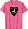 Llamaghini Apparel Co Llamaghini Funny Hillarious Llama Emblem Parody Fun Design T-Shirt - Pink Heather