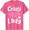 Pig Farm Store Co. Pig Crazy Pig Lady T-Shirt - Pink Heather
