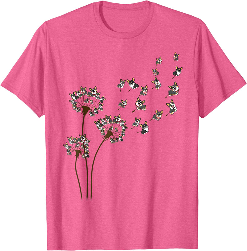 Corgi T-Shirt - Pink Heather