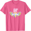Peppa Pig Shooting Stars Cute Retro Logo T-Shirt - Pink Heather