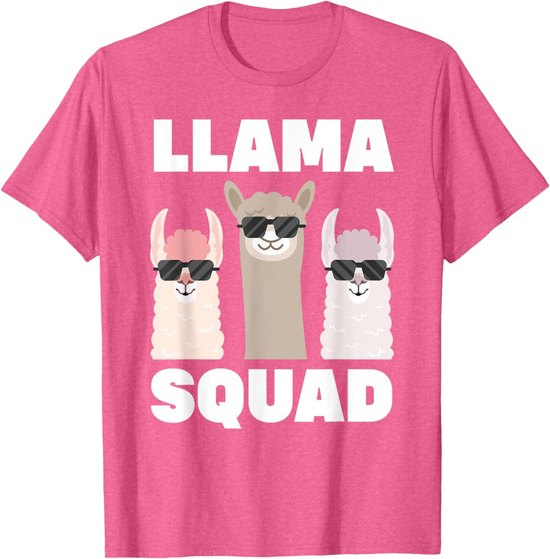 Funny Llama Gift Llama Lover Accessories & Stuff Funny Llama Design For Men Women Llama Alpaca Farm Animal T-Shirt - Pink Heather