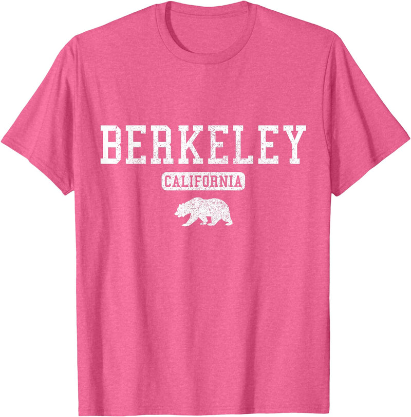 Berkeley California - Apparel & Gifts Berkeley California Bear Pride Vintage T-Shirt - Pink Heather