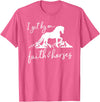 Equestrian Horse Lover Graphic Designs Faith and Horses - Christian Horse Lover T-Shirt - Pink Heather