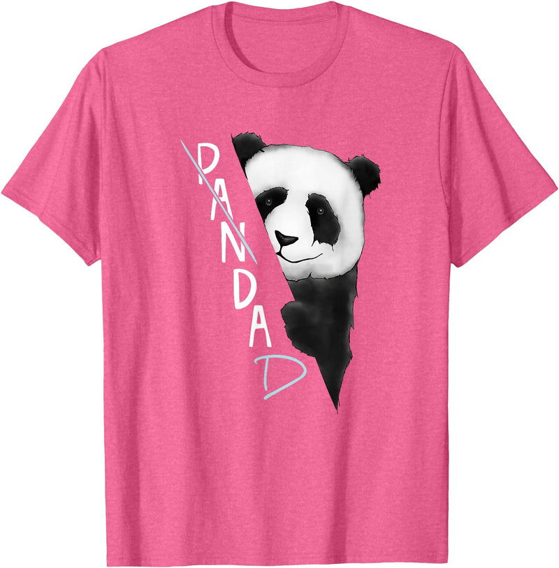 Giant Panda Fan Art SkizzenMonster PanDAD Funny Panda Bear Bad Dad Joke T-Shirt - Pink Heather