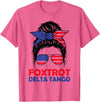 Messy Bun Bear Foxtrots Deltas Tangos Funny Tees Messy Bun Foxtrots Deltas Tangos Bear Foxtrots Deltas Tango T-Shirt - Pink Heather