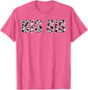 Cow Pattern Print Family Matching Birthday Apparel Cow Big Sis Birthday Family Matching Girl Boy Farm Birthday T-Shirt -