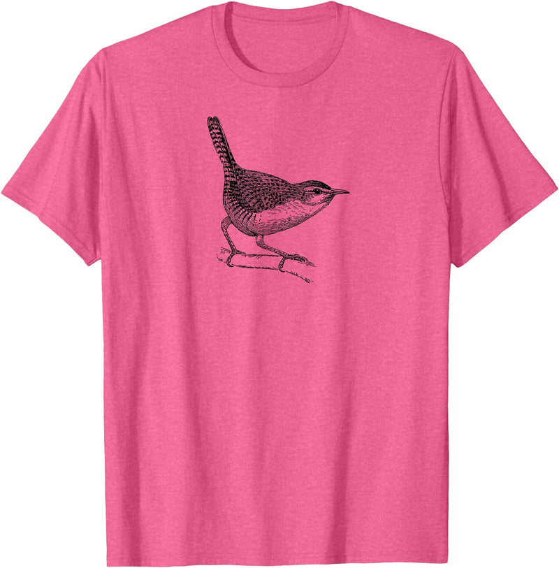 Birding Ornithologist Birds Wren Bird T-Shirt - Pink Heather