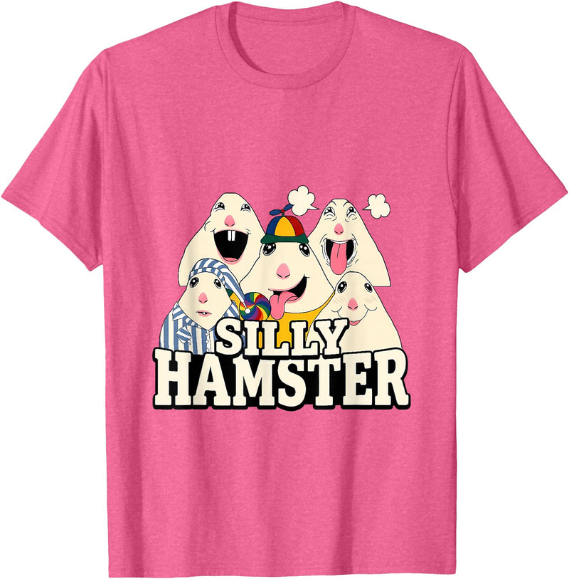 Funny Joke Silly Hamster Brain Rot Meme T-Shirt - Pink Heather