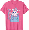 Kawaii Gamer Bunny - Rabbit Pastel Cute T-Shirt in Pink Heather