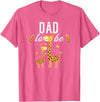 Giraffe Baby Shower Party Clothing For Dad Dad To Be Giraffe Baby Shower Cute T-Shirt - Pink Heather