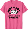 Panda Lover Designs Just A Boy Who Loves Pandas Cute Panda Bear T-Shirt - Pink Heather
