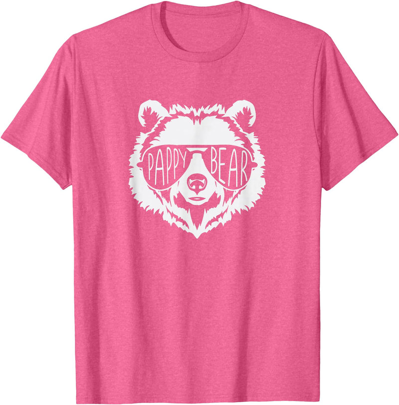 pappy Bear Family Apparel Pappy Bear Face with Sunglasses T-Shirt - Pink Heather