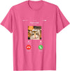 Hamster Calls Funny Phone for Hamster Owners, Animal Lovers T-Shirt - Pink Heather