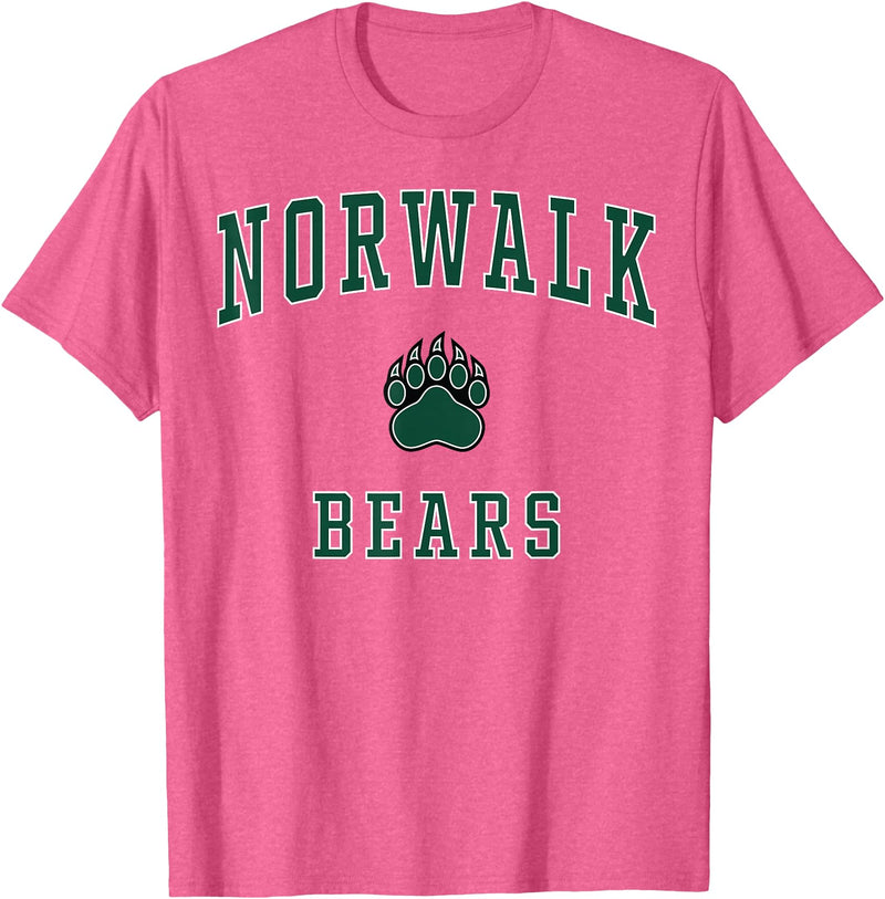 Official High School Fan Gear Norwalk High School Bears T-Shirt - Pink Heather