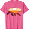 Protect Bear Tees BY SL Bear Double Exposure Preserve Surreal Wildlife Animal Themed T-Shirt - Pink Heather