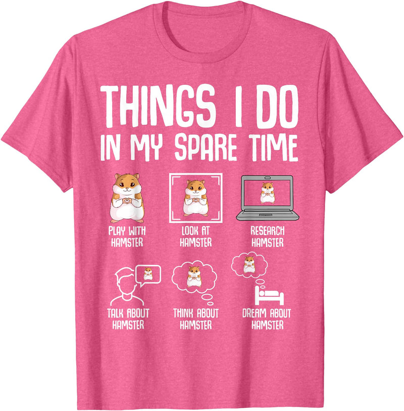 Hamster Women Kids Girls T-Shirt - Pink Heather
