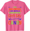 Lunch Lady Tired Halloween Apparel Lunch Lady Trick Or Treat Cafeteria Worker All Hallows' Eve T-Shirt - Pink Heather