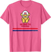 Hesketh Racing Logo World Champion Team Stripes Mascot Retro T-Shirt - Pink Heather