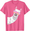 Llama Lover Gifts Collection Llama With Sunglasses Kids Boys Toddler Novelty T-Shirt - Pink Heather