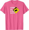 Drop Bear Meme Beware Drop Bears Look Up Stay Alive Funny Aussie TShirt T-Shirt - Pink Heather
