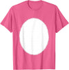 Pink Easter Bunny Rabbit White Furry Tummy Belly Costume T-Shirt in Pink Heather