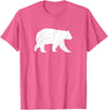 Sasquat Wildlife Silhouette Tees Distressed Black Bear Graphic Silhouette T-Shirt T-Shirt - Pink Heather