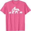 Matching Bear Family Shirt Apparel Vintage Papa Bear 3 Cubs Father's Day T-Shirt - Pink Heather