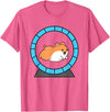 Hamster in a Hamster Wheel Pet Hamster T-Shirt - Pink Heather