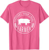 Support Farmers Farmers Market Support Your Local Pig Farmer Rancher T-Shirt - Pink Heather
