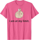 I Am at My Limit Rabbit T-Shirt in Pink Heather