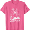 Llama Whisperer Funny Llama Lover Farm Humor The Llama Whisperer Funny Llama Lover Humor T-Shirt - Pink Heather