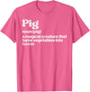 BBQ Barbecue Shirts Men Women Grilling Gifts Pig Definition Bacon Funny Bbq Barbecue Grill Men Women Kids T-Shirt - Pink Heather