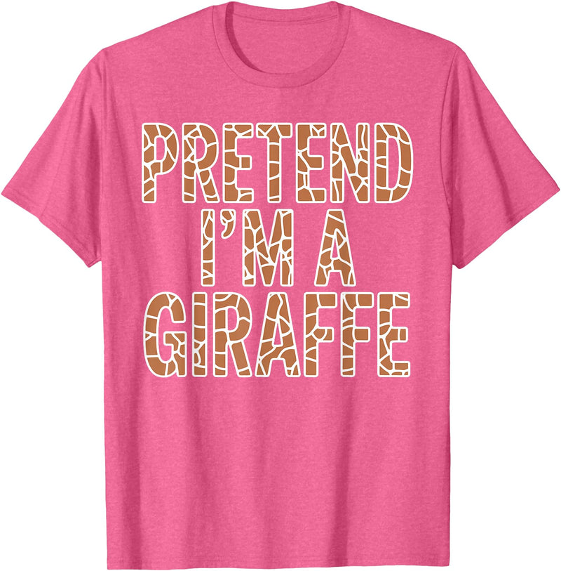Giraffe Gift For Giraffe Lover Accessories & Stuff Cool Giraffe Art for Men Women Kids Toddler Giraffe Costume T-Shirt - Pink Heather