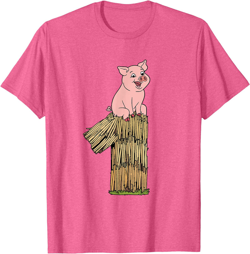 Three Little Pigs Halloween Costume Three Little Pigs Pig 1 Easy Costume Kids Men Women T-Shirt - Pink Heather