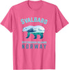 Longyearbyen am Nordkap und Spitzbergen Inseln Svalbard Spitzbergen Islands Norway Fjords with Polar Bear T-Shirt - Pink Heather