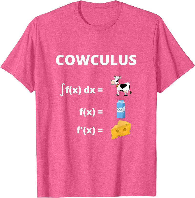 Math Geek Collection Funny Maths Cowculus Math Cows Product T-Shirt - Pink Heather