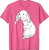 Rabbit Lovers Rabbit T-Shirt in Pink Heather