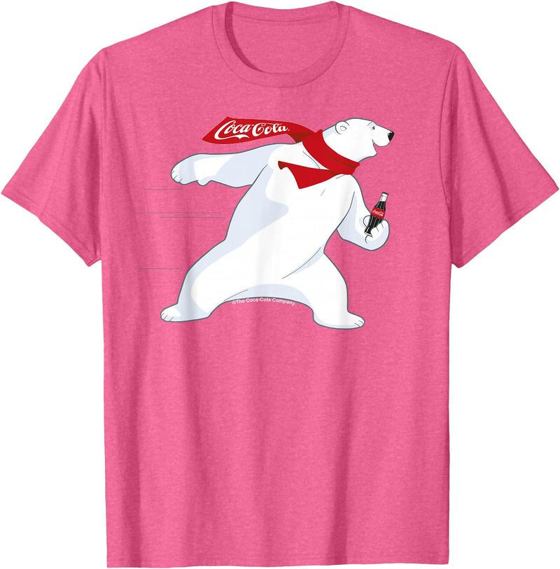 Coca-Cola Christmas Polar Bear T-Shirt - Pink Heather